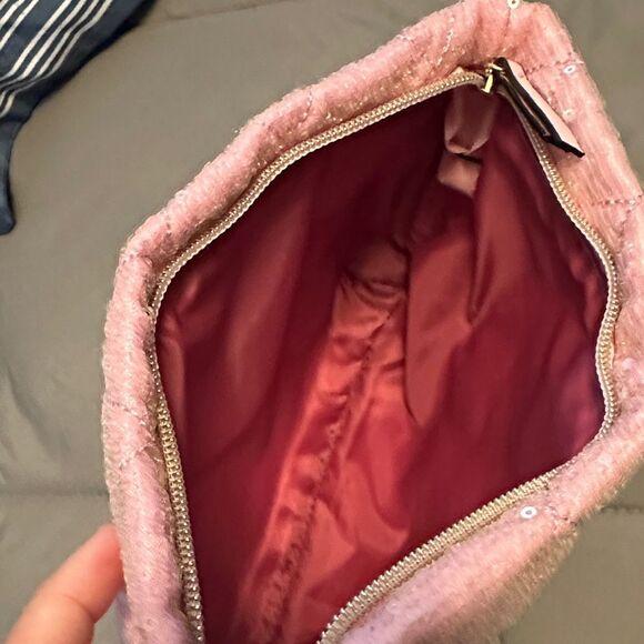 Victoria Secret Pink Quilted Sequin make up bag - Picture 6 of 6